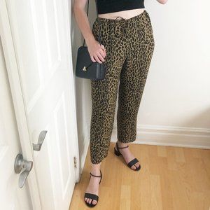 Vintage 100% Silk RL Leopard Cheetah Print Pants